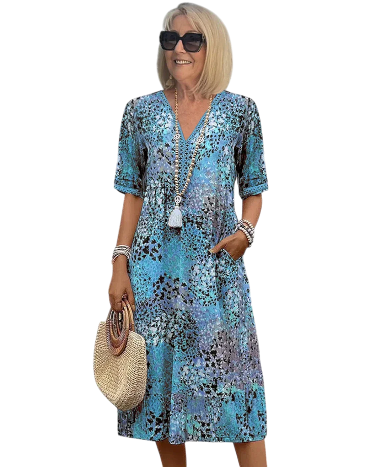 Serena - Rochie midi vibrantă