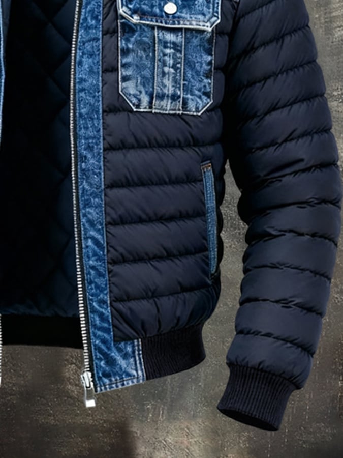 KÉVIN™ | KLASIKINIS DŽINSINIS PALTAS SU PADDINGU