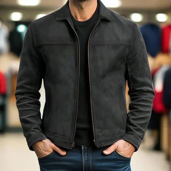 Omar™ | Minimalistinis zomšinis švarkas