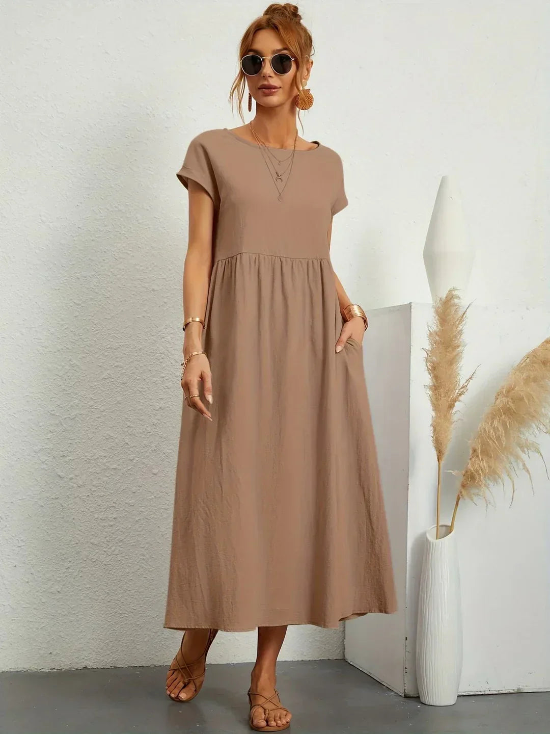 Grace | Rochie maxi vaporoasă cu eleganță relaxată