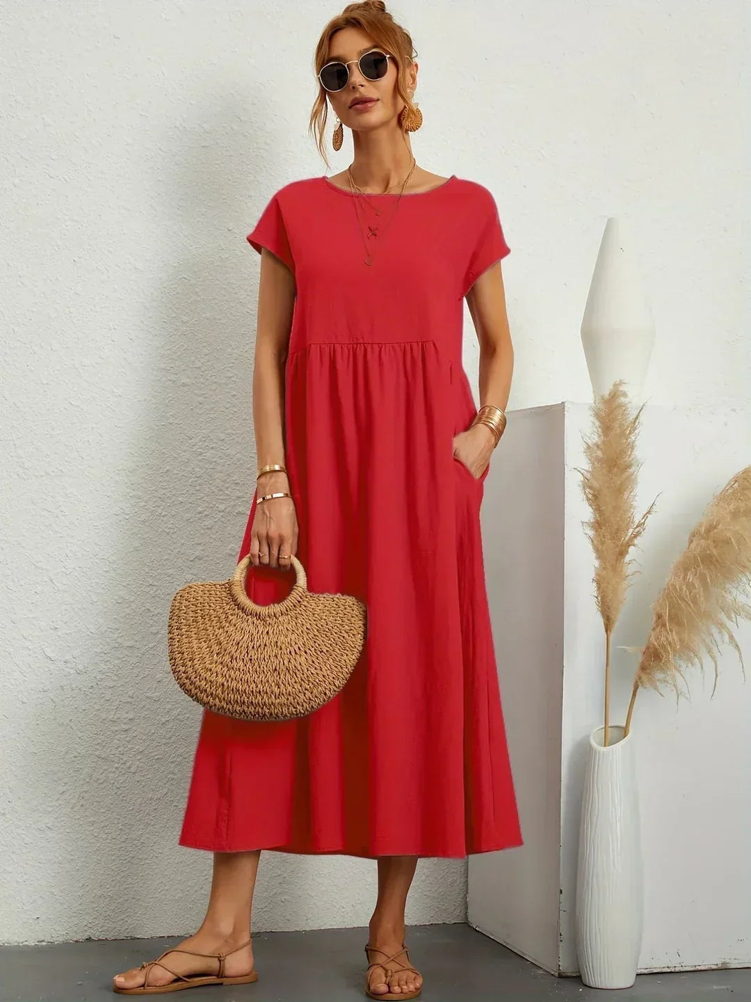 Grace | Rochie maxi vaporoasă cu eleganță relaxată