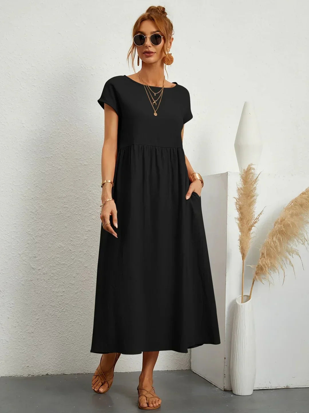 Grace | Rochie maxi vaporoasă cu eleganță relaxată