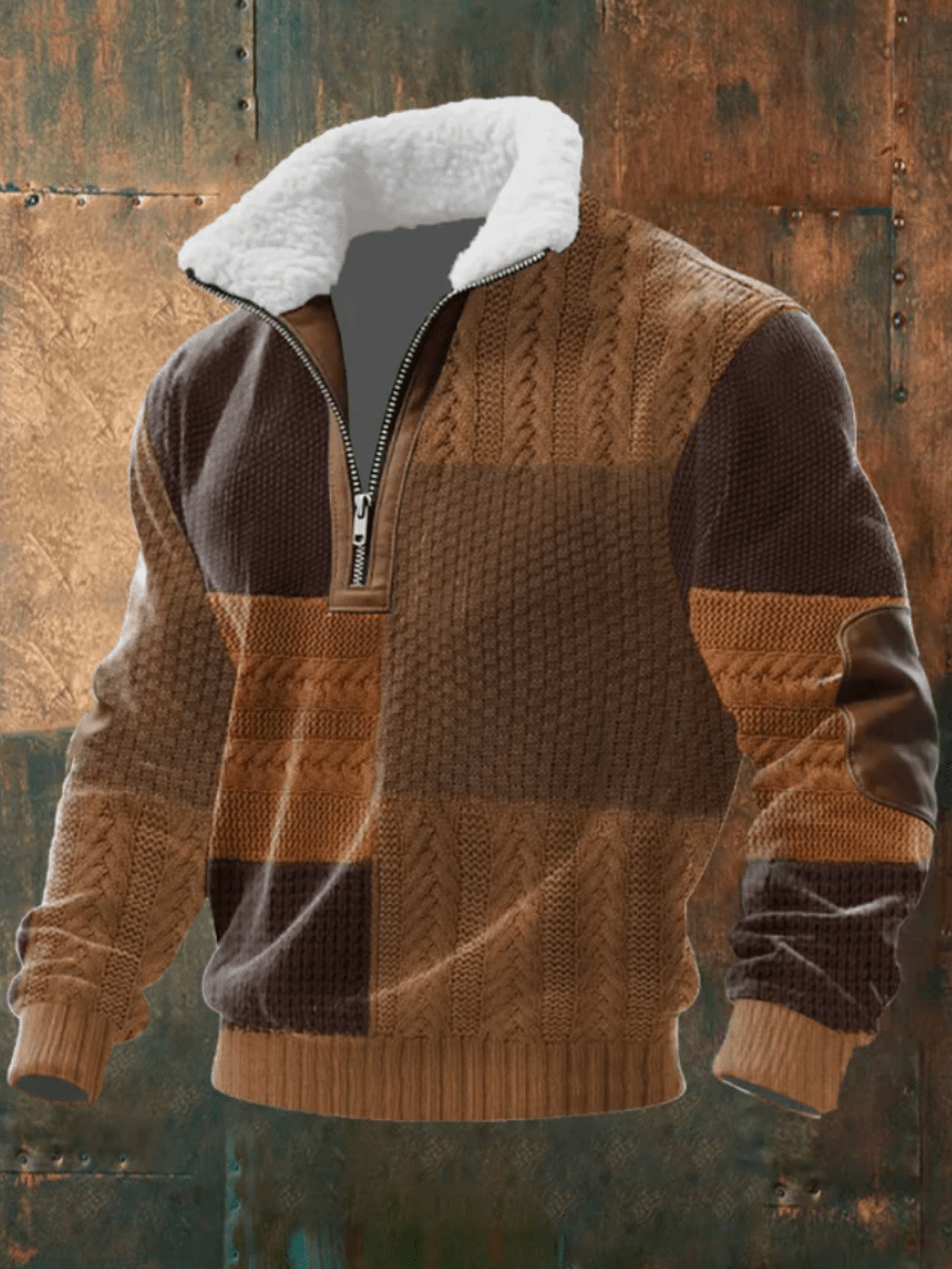 Marcus | Stilinga ir Patogi Vyrų Megztinis su Šilta Fleece Apykakle