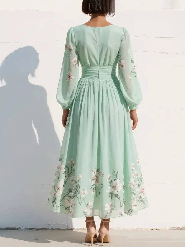 Prescela | Rochie maxi elegantă cu imprimeu floral