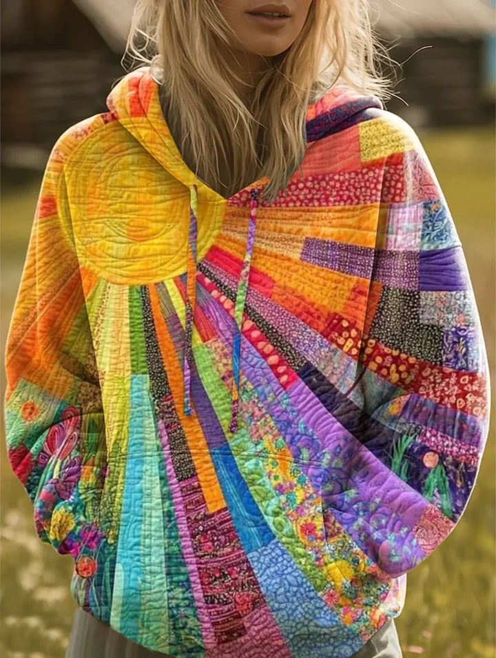 JADVYGA – Margaspalvis boho gobtuvinis džemperis